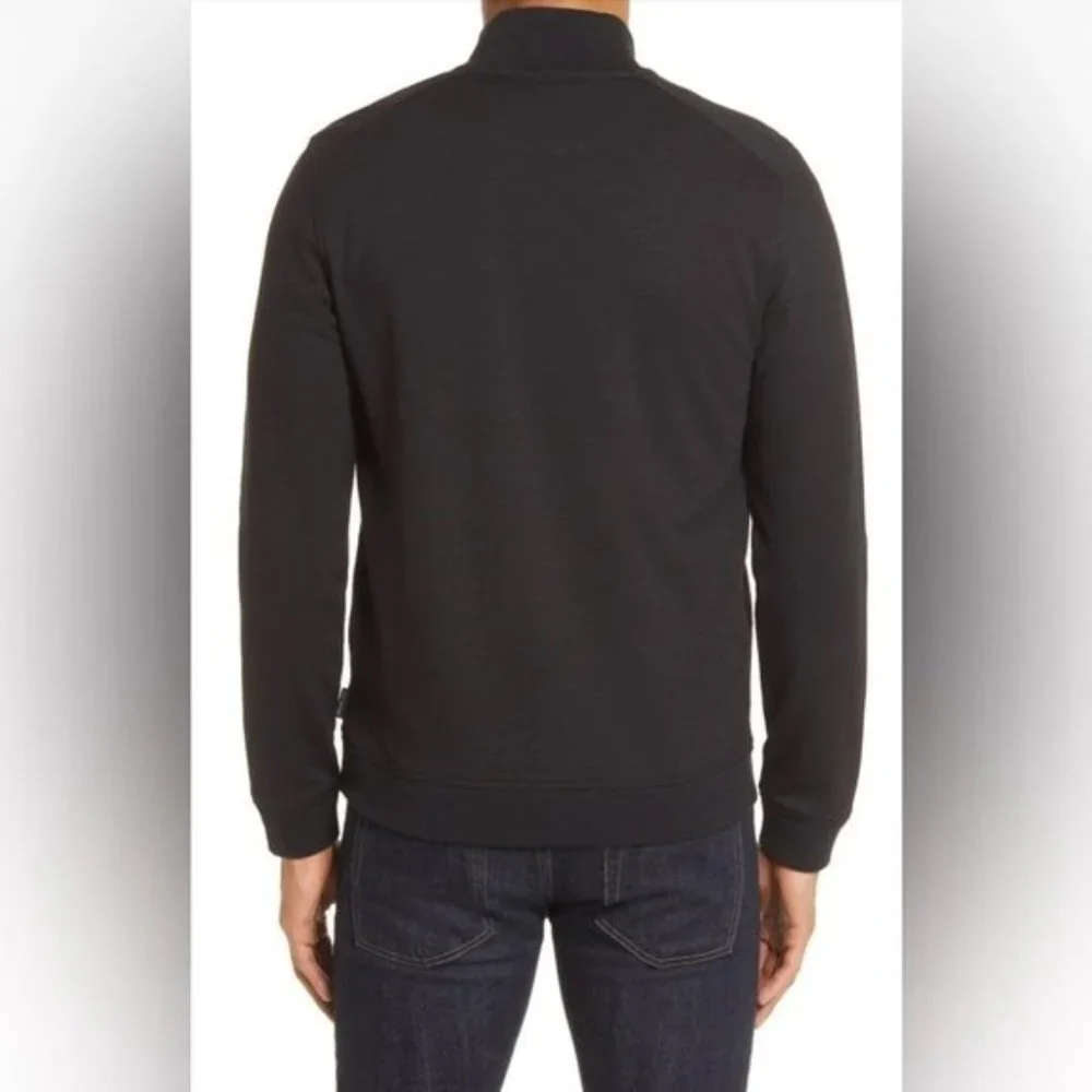 Ted Baker London‎ Sweater Men's Size 2XL Green Caravan Slim 1/4 Zip Long Sleeve